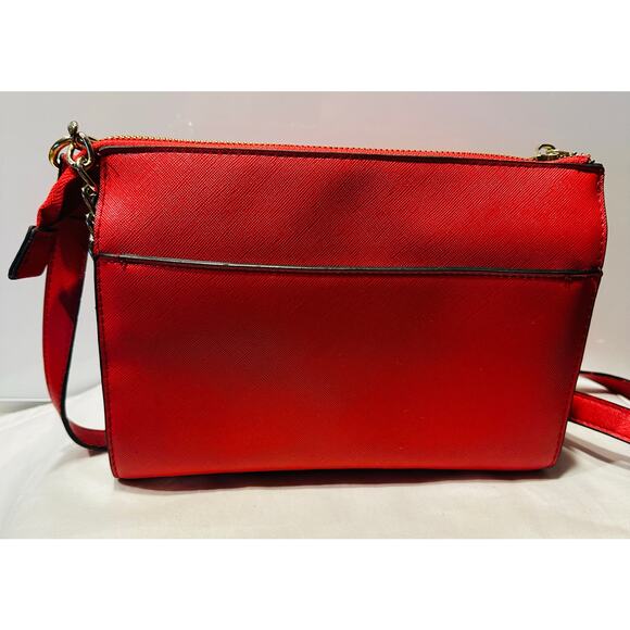 Steve Madden Logo Women’s Zip Crossbody Shoulder Bag designer Cherry Red Evening - Picture 6 of 11